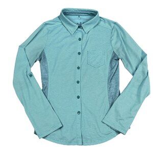 PraNa Kinley Shirt Womens Small Teal Outdoors
